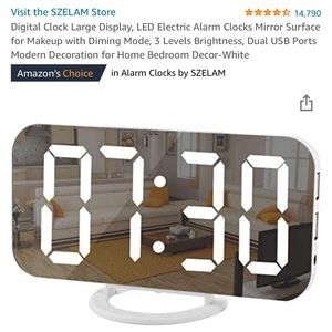 Digital alarm clock w: USB charger